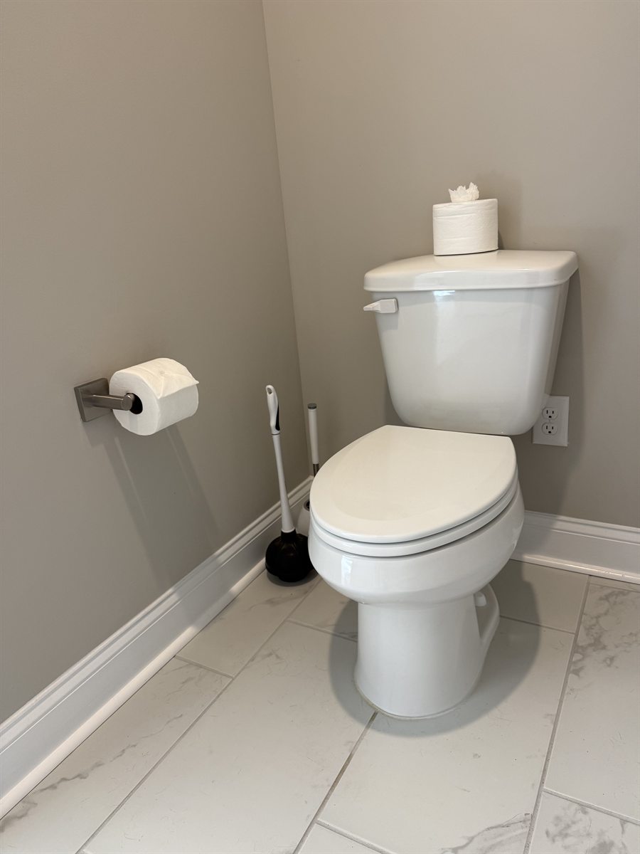 Precision fixture cleaning &mdash; sanitized toilet and detailed tile work